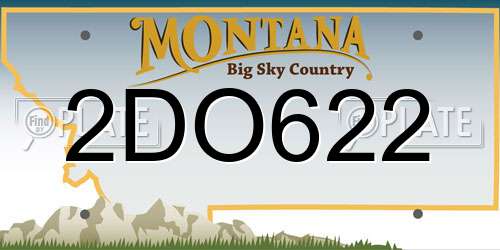 2DO622 Montana License Plate