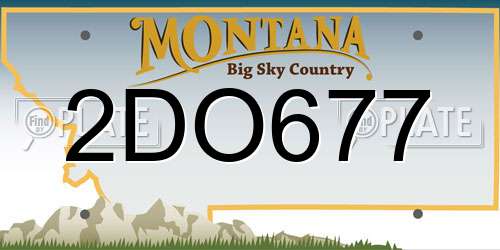 2DO677 Montana License Plate