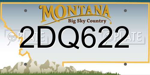 2DQ622 Montana License Plate