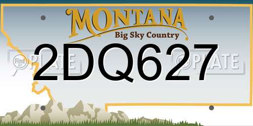 2DQ627 Montana License Plate