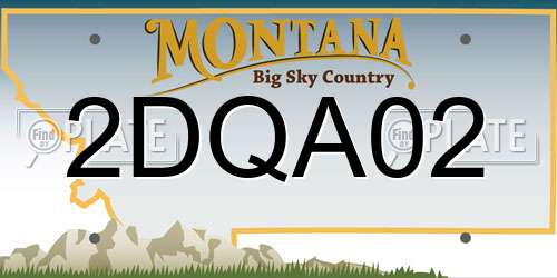 2DQA02 Montana License Plate