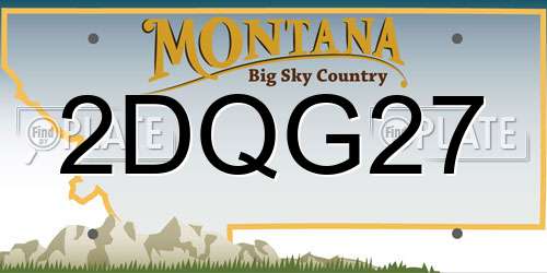2DQG27 Montana License Plate