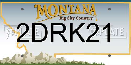 2DRK21 Montana License Plate