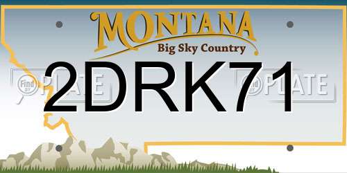 2DRK71 Montana License Plate