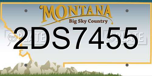 2DS7455 Montana License Plate