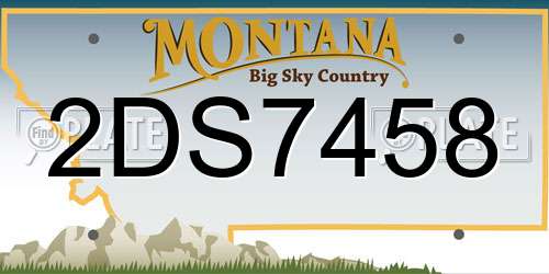 2DS7458 Montana License Plate