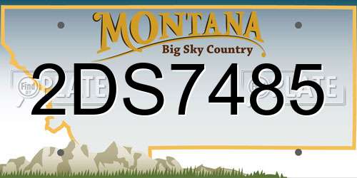 2DS7485 Montana License Plate