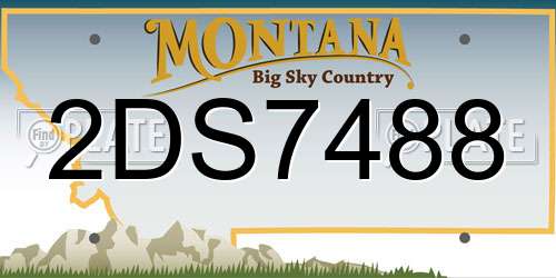 2DS7488 Montana License Plate