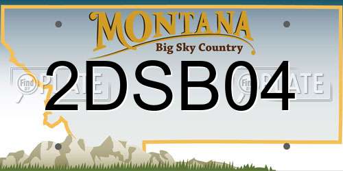 2DSB04 Montana License Plate