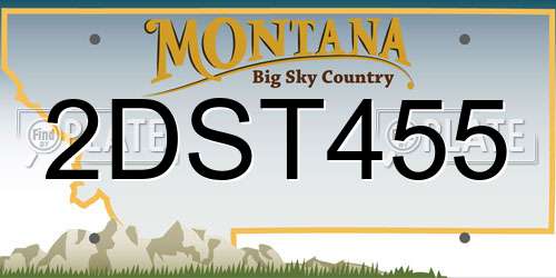 2DST455 Montana License Plate