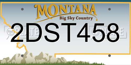 2DST458 Montana License Plate