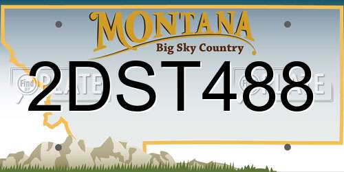 2DST488 Montana License Plate