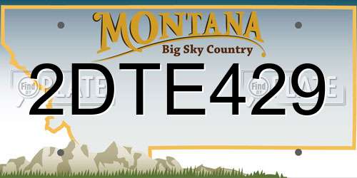 2DTE429 Montana License Plate