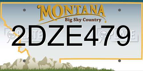 2DZE479 Montana License Plate
