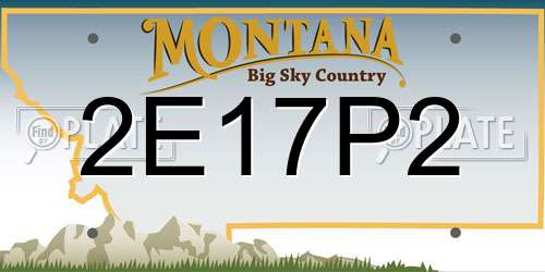 2E17P2 Montana License Plate