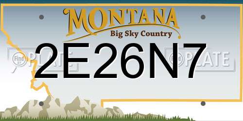 2E26N7 Montana License Plate