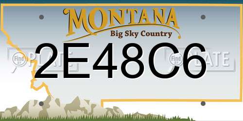 2E48C6 Montana License Plate