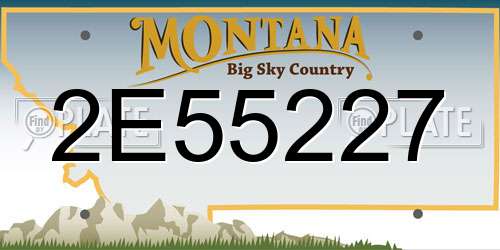 2E55227 Montana License Plate