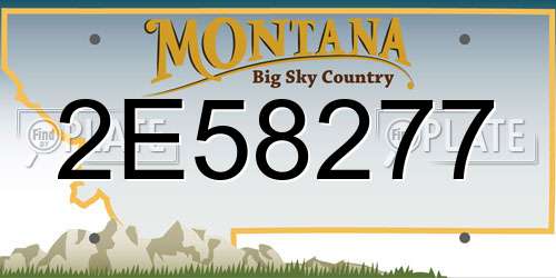 2E58277 Montana License Plate