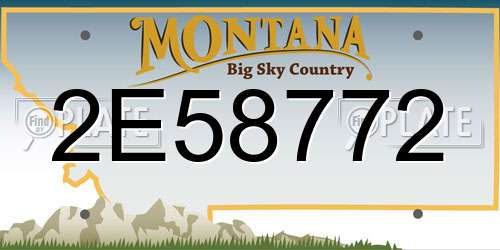 2E58772 Montana License Plate