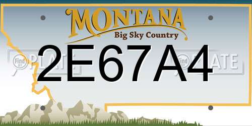 2E67A4 Montana License Plate