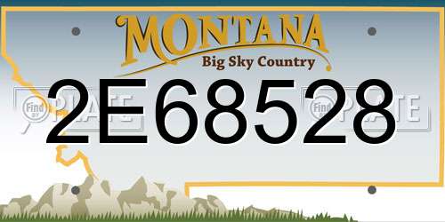2E68528 Montana License Plate