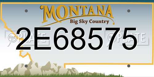 2E68575 Montana License Plate