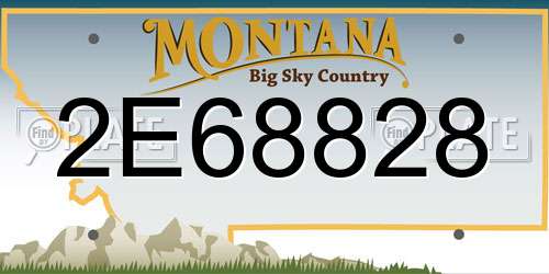 2E68828 Montana License Plate