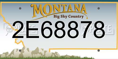 2E68878 Montana License Plate