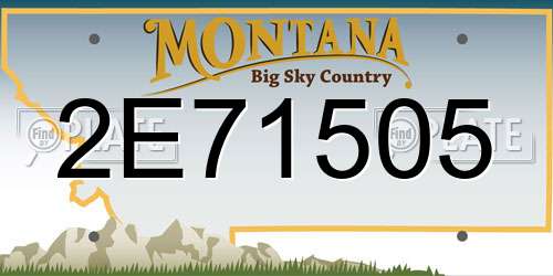 2E71505 Montana License Plate