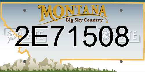 2E71508 Montana License Plate