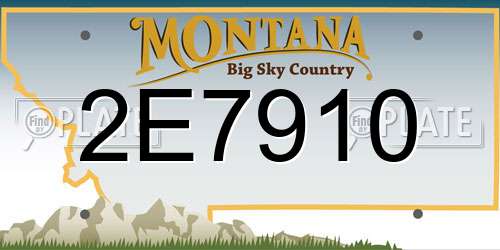 2E7910 Montana License Plate