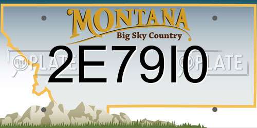 2E79I0 Montana License Plate