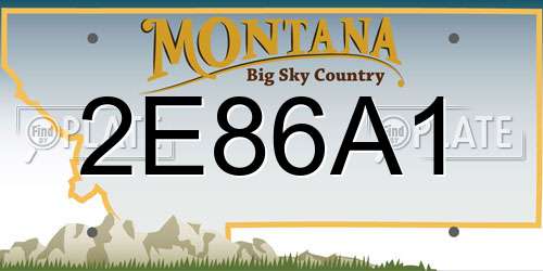 2E86A1 Montana License Plate