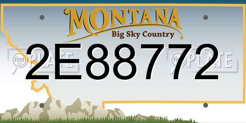 2E88772 Montana License Plate