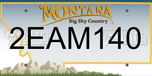 2EAM140 Montana License Plate