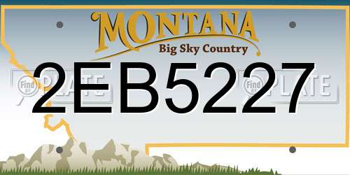2EB5227 Montana License Plate