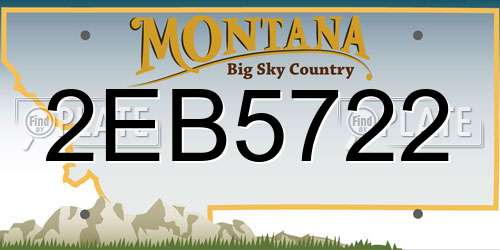 2EB5722 Montana License Plate