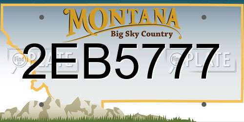 2EB5777 Montana License Plate