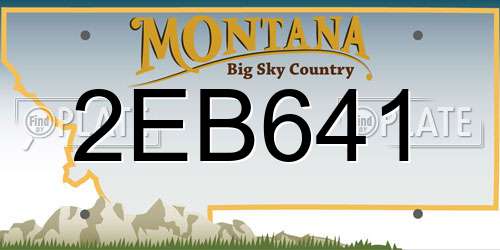 2EB641 Montana License Plate