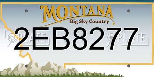 2EB8277 Montana License Plate
