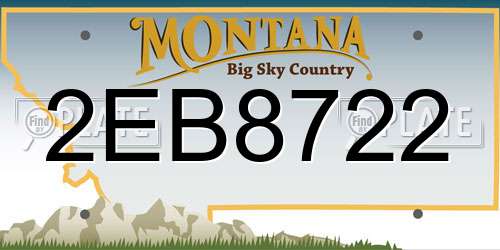 2EB8722 Montana License Plate