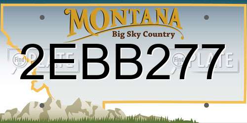 2EBB277 Montana License Plate