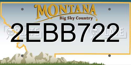 2EBB722 Montana License Plate