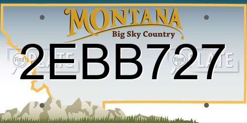 2EBB727 Montana License Plate