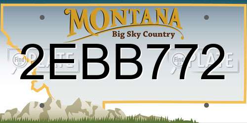 2EBB772 Montana License Plate