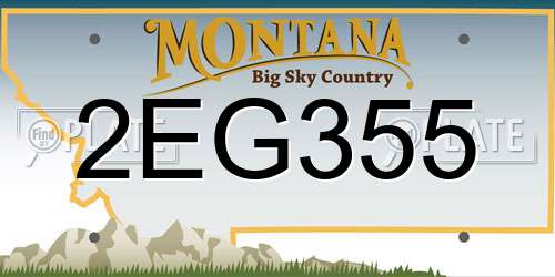 2EG355 Montana License Plate