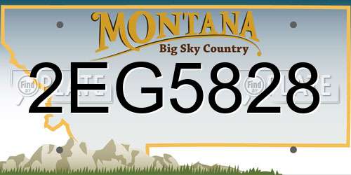 2EG5828 Montana License Plate
