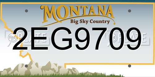 2EG9709 Montana License Plate