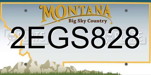 2EGS828 Montana License Plate